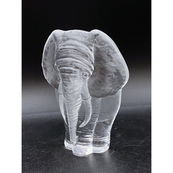 Mats Jonasson Elephant 6” Glass Figure - Picture 2 of 7